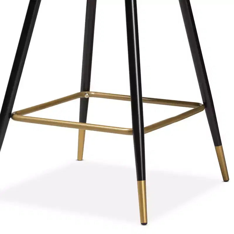 Lot de 2 tabourets de bar Preston bicolores et en métal – Baxton Studio