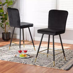 Lot de 2 tabourets de bar Preston bicolores et en métal – Baxton Studio