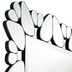 Miroir mural décoratif rectangulaire Possini Euro Design Veneto pour coiffeuse, cadre moderne en verre taillé, 71 cm de large pour salle de bain, chambre à coucher, salon, bureau