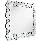 Miroir mural décoratif rectangulaire Possini Euro Design Veneto pour coiffeuse, cadre moderne en verre taillé, 71 cm de large pour salle de bain, chambre à coucher, salon, bureau