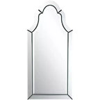 Uttermost Arched Top Vanity Accent Wall Mirror Modern Beveled Polished Mirrored Glass Frame 21 Wide for Bathroom Bedroom Home