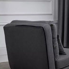 Fauteuil convertible HOMCOM, canapé paresseux de sol, lit de canapé pliant rembourré avec dossier réglable, cadre en métal et oreillers pour salon