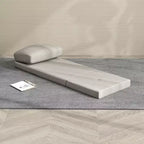 Fauteuil convertible HOMCOM, canapé paresseux de sol, lit de canapé pliant rembourré avec dossier réglable, cadre en métal et oreillers pour salon