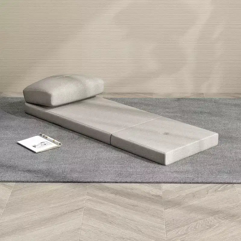 Fauteuil convertible HOMCOM, canapé paresseux de sol, lit de canapé pliant rembourré avec dossier réglable, cadre en métal et oreillers pour salon