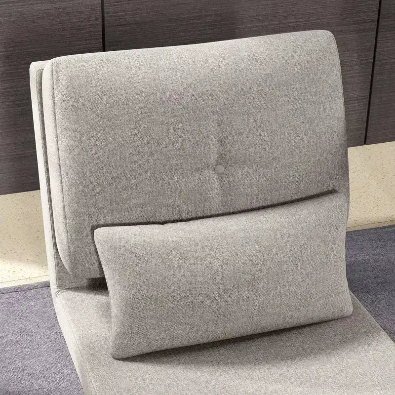 Fauteuil convertible HOMCOM, canapé paresseux de sol, lit de canapé pliant rembourré avec dossier réglable, cadre en métal et oreillers pour salon