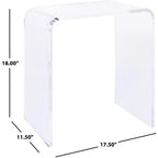 Table d'appoint en acrylique Pryor - ACC8000A - Transparent - Safavieh