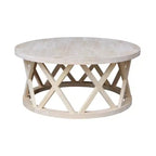 Table basse ronde Ceylon 40 po – International Concepts
