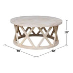 Table basse ronde Ceylon 40 po – International Concepts