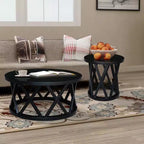 Table basse ronde Ceylon 40 po – International Concepts