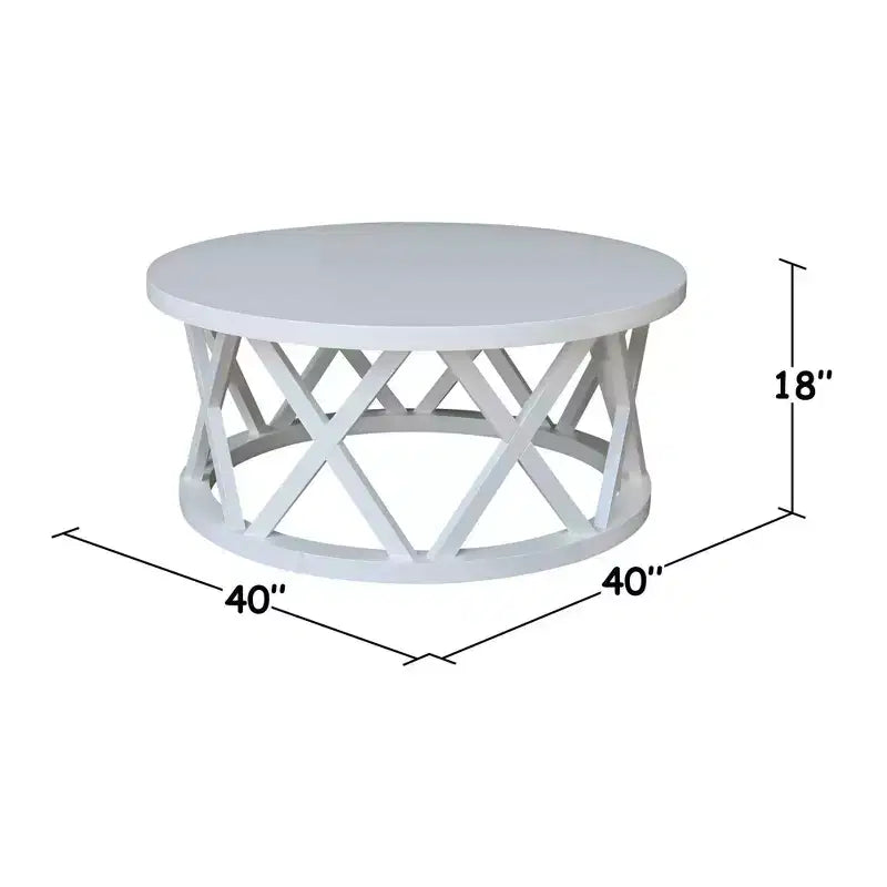 Table basse ronde Ceylon 40 po – International Concepts