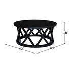 Table basse ronde Ceylon 40 po – International Concepts