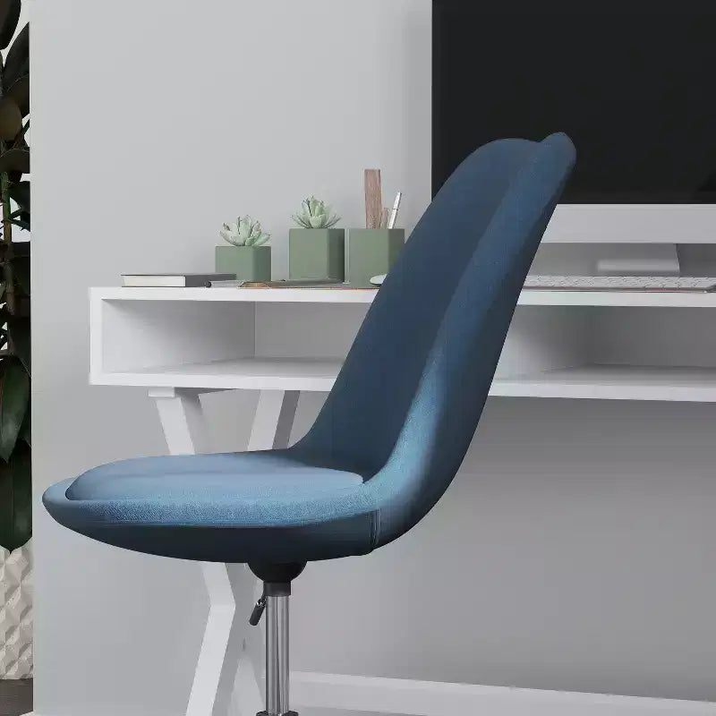 Chaise de bureau pivotante Merrick Lane avec assise pivotante réglable en hauteur, revêtement élégant
