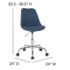 Chaise de bureau pivotante Merrick Lane avec assise pivotante réglable en hauteur, revêtement élégant
