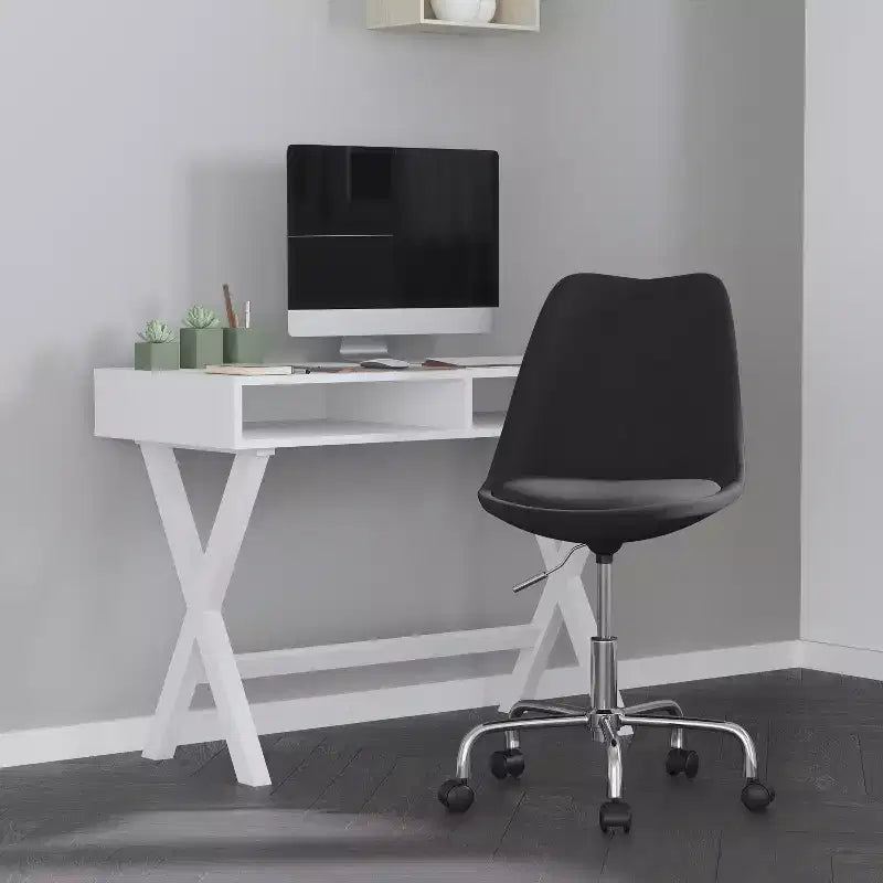 Chaise de bureau pivotante Merrick Lane avec assise pivotante réglable en hauteur, revêtement élégant