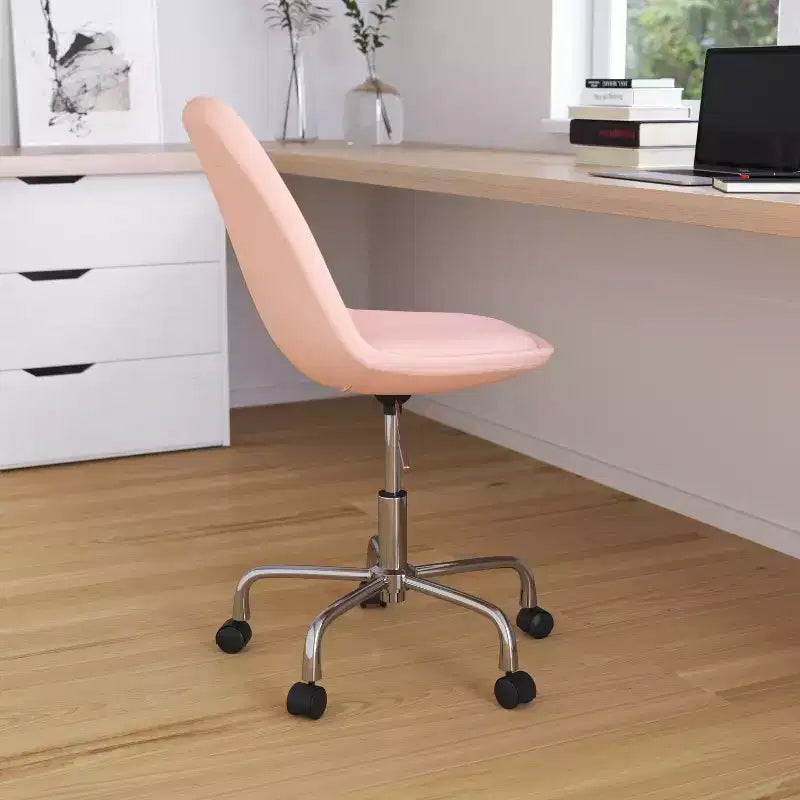 Chaise de bureau pivotante Merrick Lane avec assise pivotante réglable en hauteur, revêtement élégant