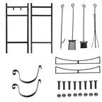 Support à bûches Costway 30'' avec 4 outils et range-bûches pour intérieur et extérieur