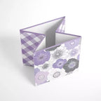 Bacati - Boîte/Fourre-tout de rangement en tissu lilas/gris à motif floral aquarelle, petite