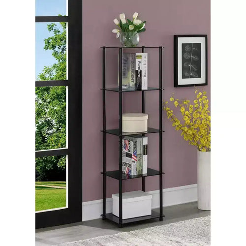 61.25 Étagère de rangement à 5 niveaux en verre Breighton Home Brilliance