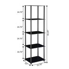 61.25 Étagère de rangement à 5 niveaux en verre Breighton Home Brilliance