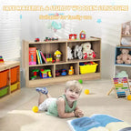 Costway Meuble de Rangement pour Enfants avec 5 Cubes, Bibliothèque, Rangement de Jouets, pour Chambres d'Enfants, Salles de Classe