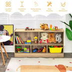 Costway Meuble de Rangement pour Enfants avec 5 Cubes, Bibliothèque, Rangement de Jouets, pour Chambres d'Enfants, Salles de Classe