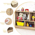Costway Meuble de Rangement pour Enfants avec 5 Cubes, Bibliothèque, Rangement de Jouets, pour Chambres d'Enfants, Salles de Classe