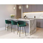 Lot de 2 tabourets de bar rembourrés Claire, hauteur comptoir - Lumisource