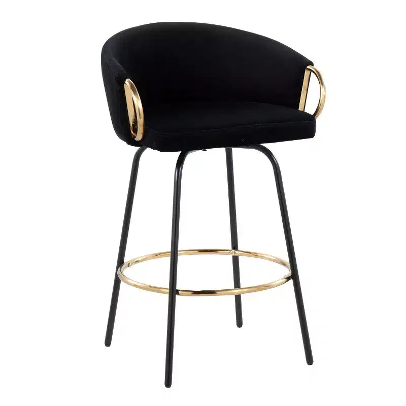 Lot de 2 tabourets de bar rembourrés Claire, hauteur comptoir - Lumisource