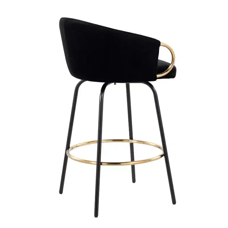 Lot de 2 tabourets de bar rembourrés Claire, hauteur comptoir - Lumisource