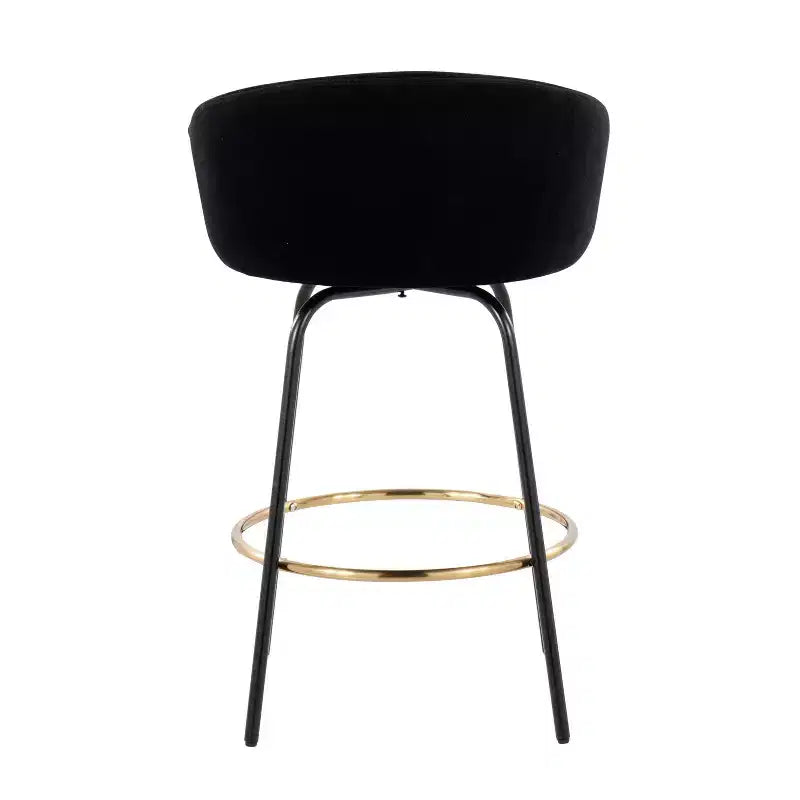 Lot de 2 tabourets de bar rembourrés Claire, hauteur comptoir - Lumisource