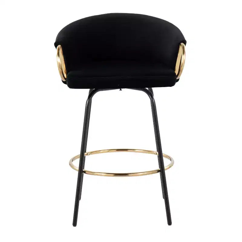 Lot de 2 tabourets de bar rembourrés Claire, hauteur comptoir - Lumisource