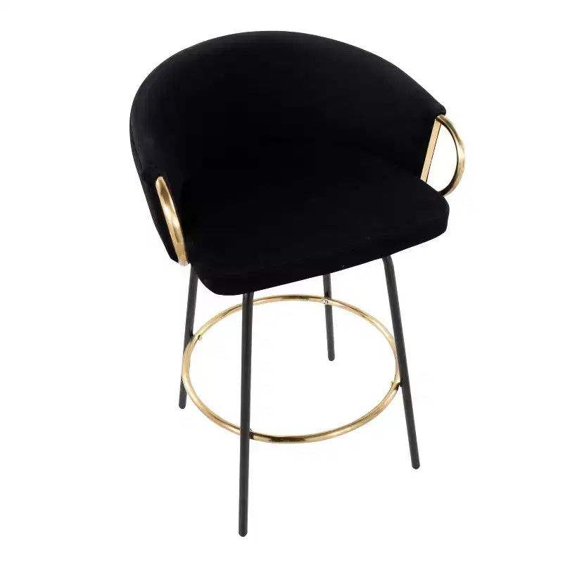 Lot de 2 tabourets de bar rembourrés Claire, hauteur comptoir - Lumisource