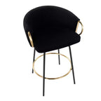 Lot de 2 tabourets de bar rembourrés Claire, hauteur comptoir - Lumisource