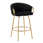 Lot de 2 tabourets de bar rembourrés Claire, hauteur comptoir - Lumisource