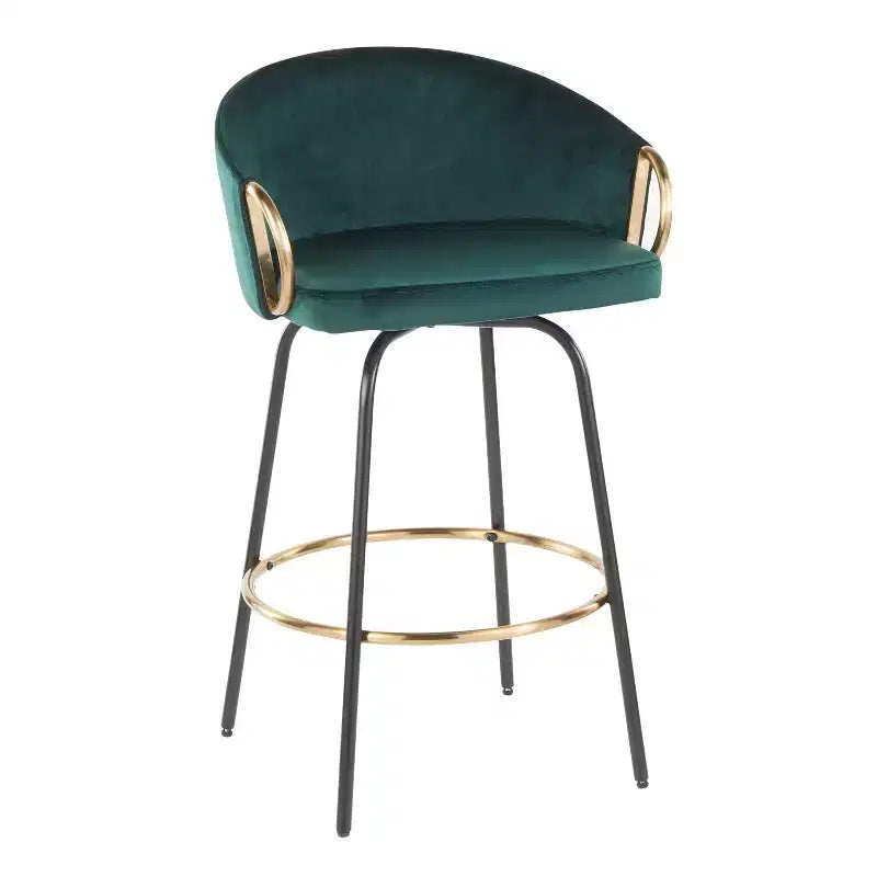 Lot de 2 tabourets de bar rembourrés Claire, hauteur comptoir - Lumisource