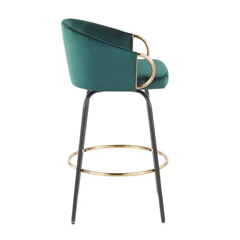 Lot de 2 tabourets de bar rembourrés Claire, hauteur comptoir - Lumisource