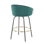 Lot de 2 tabourets de bar rembourrés Claire, hauteur comptoir - Lumisource