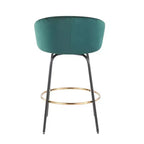 Lot de 2 tabourets de bar rembourrés Claire, hauteur comptoir - Lumisource