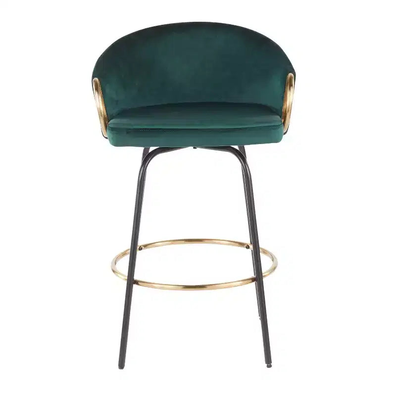 Lot de 2 tabourets de bar rembourrés Claire, hauteur comptoir - Lumisource
