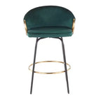 Lot de 2 tabourets de bar rembourrés Claire, hauteur comptoir - Lumisource