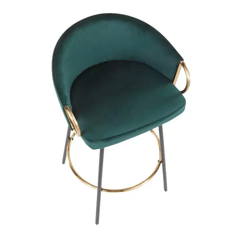 Lot de 2 tabourets de bar rembourrés Claire, hauteur comptoir - Lumisource