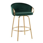 Lot de 2 tabourets de bar rembourrés Claire, hauteur comptoir - Lumisource