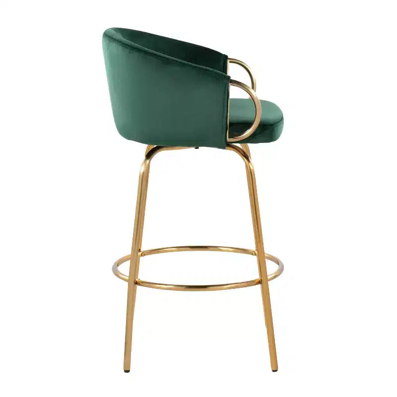 Lot de 2 tabourets de bar rembourrés Claire, hauteur comptoir - Lumisource