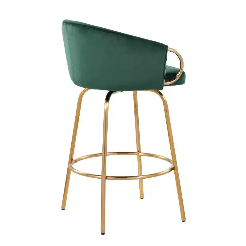 Lot de 2 tabourets de bar rembourrés Claire, hauteur comptoir - Lumisource