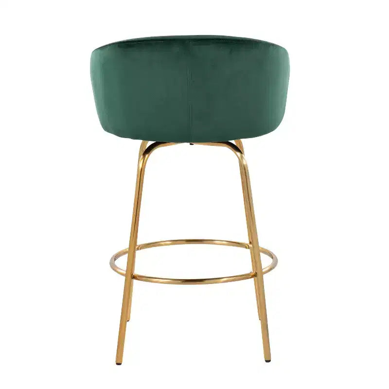Lot de 2 tabourets de bar rembourrés Claire, hauteur comptoir - Lumisource