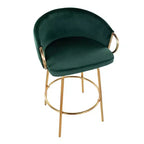 Lot de 2 tabourets de bar rembourrés Claire, hauteur comptoir - Lumisource
