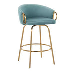 Lot de 2 tabourets de bar rembourrés Claire, hauteur comptoir - Lumisource