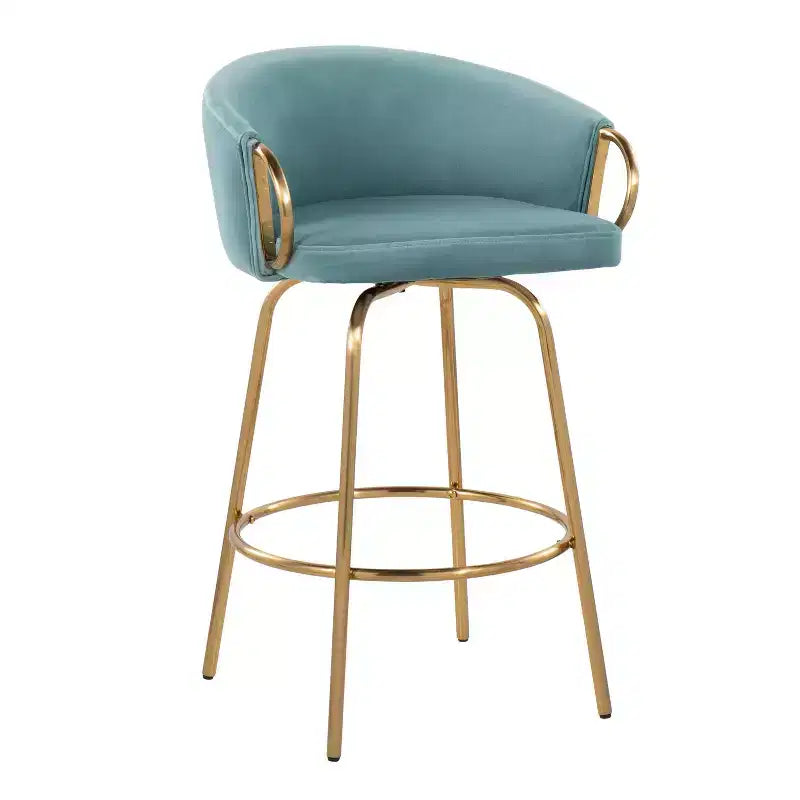 Lot de 2 tabourets de bar rembourrés Claire, hauteur comptoir - Lumisource