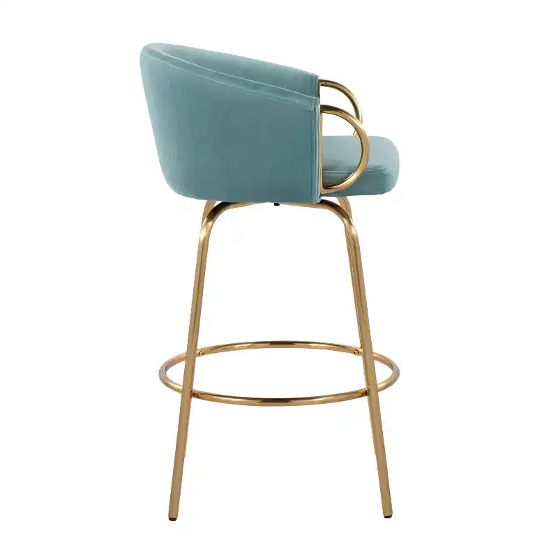 Lot de 2 tabourets de bar rembourrés Claire, hauteur comptoir - Lumisource
