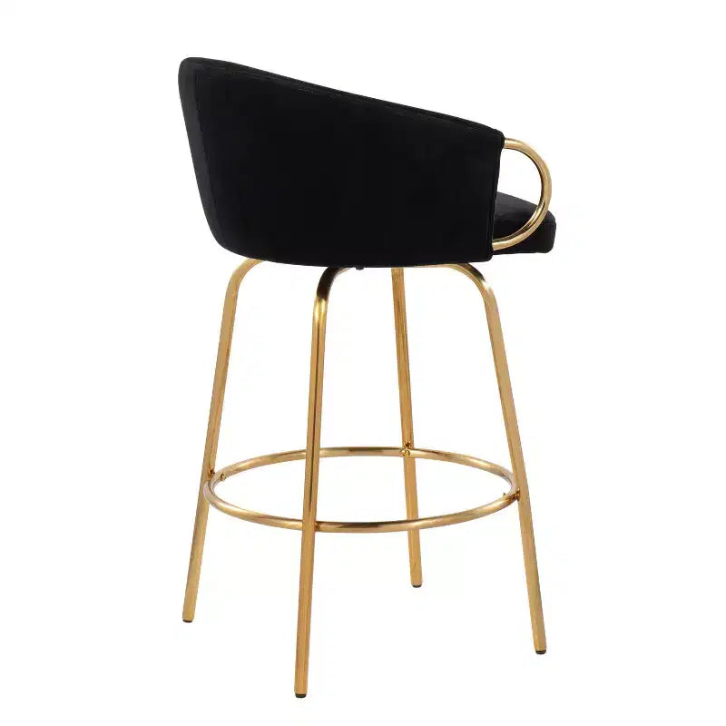 Lot de 2 tabourets de bar rembourrés Claire, hauteur comptoir - Lumisource